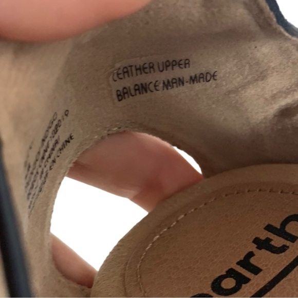 Earth Alder Abra Indigo Suede Perforated Open Toe Comfort Sandals Shoes Sz 6M - Picture 12 of 12